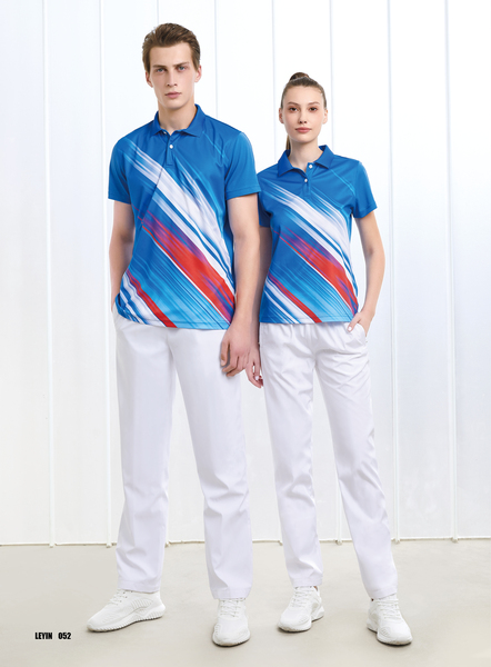 23-2195A/B男女翻领短袖T恤